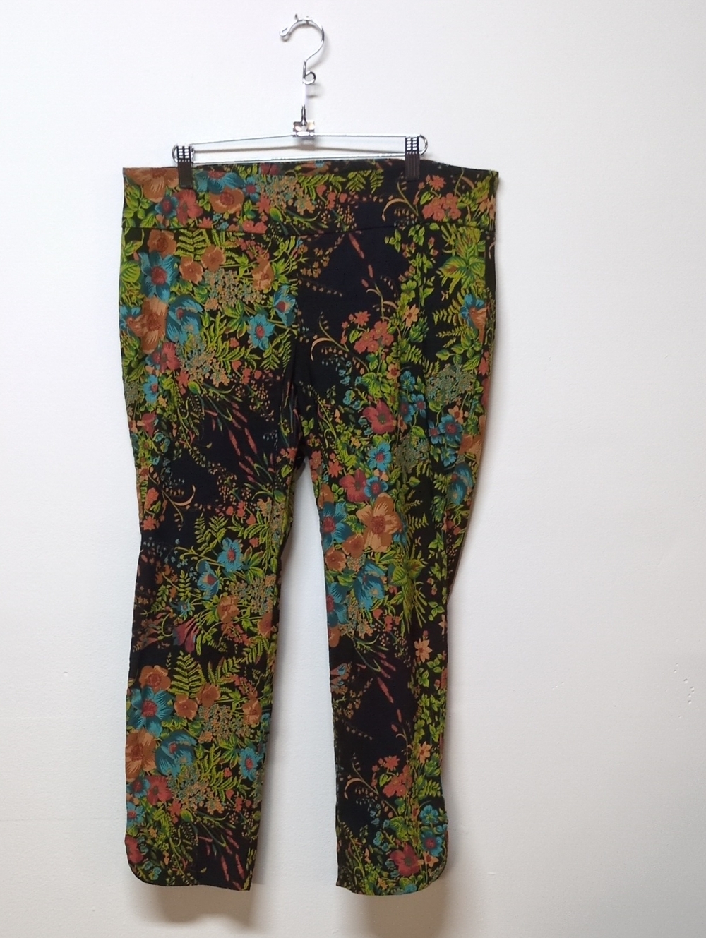 Soft Surroundings Floral Black Pants Size XLP
